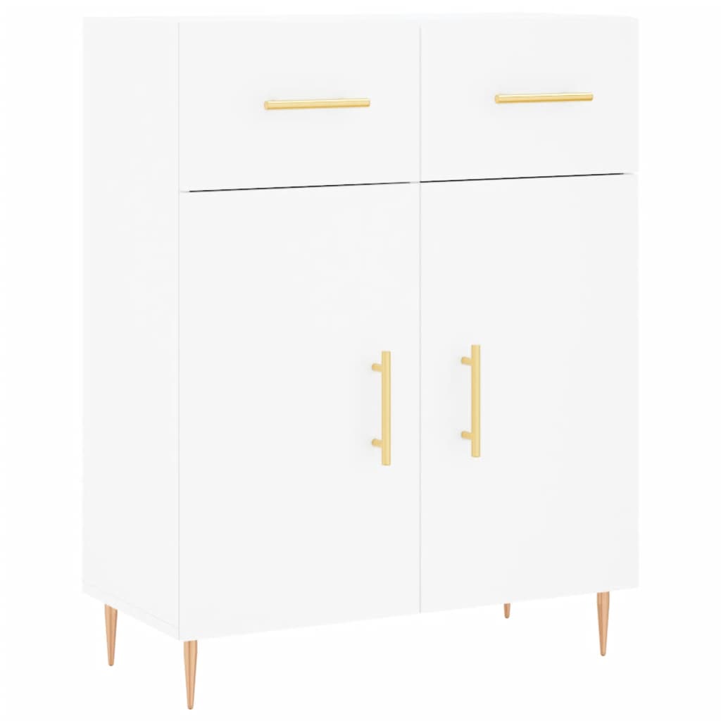 Skjenk hvit 69,5x34x90 cm konstruert tre