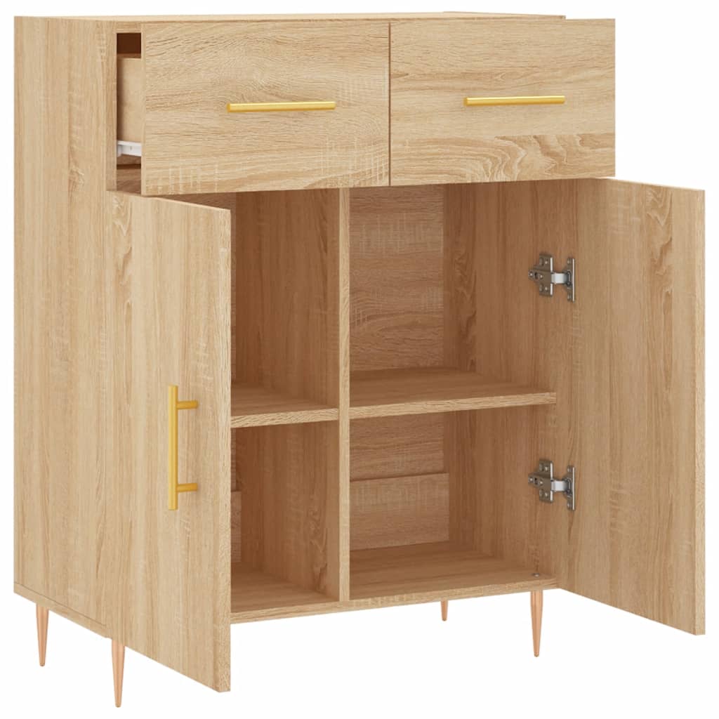 Skjenk sonoma eik 69,5x34x90 cm konstruert tre