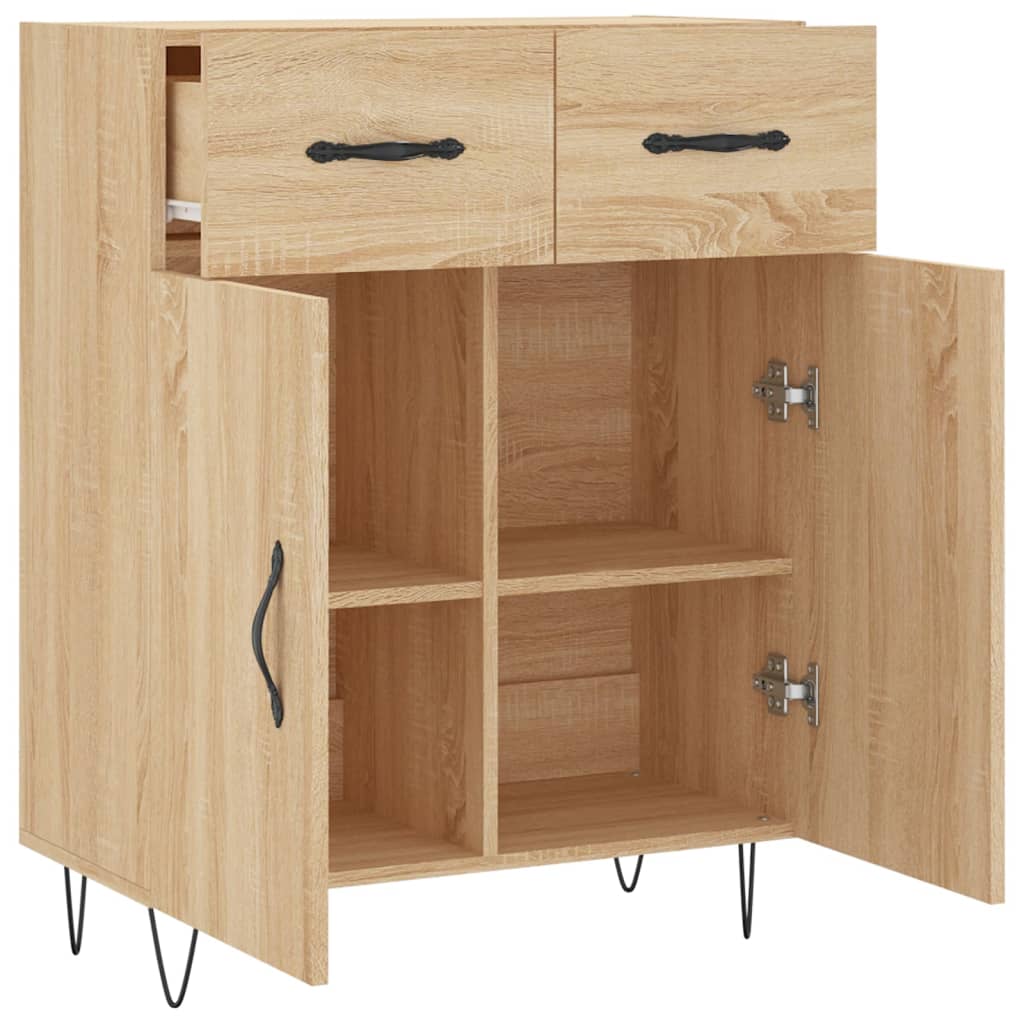 Skjenk sonoma eik 69,5x34x90 cm konstruert tre