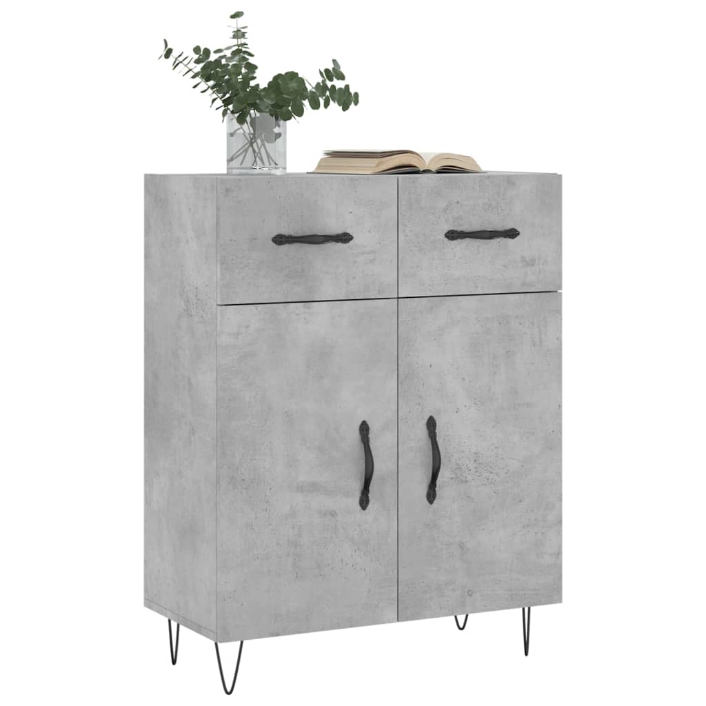Skjenk betonggrå 69,5x34x90 cm konstruert tre