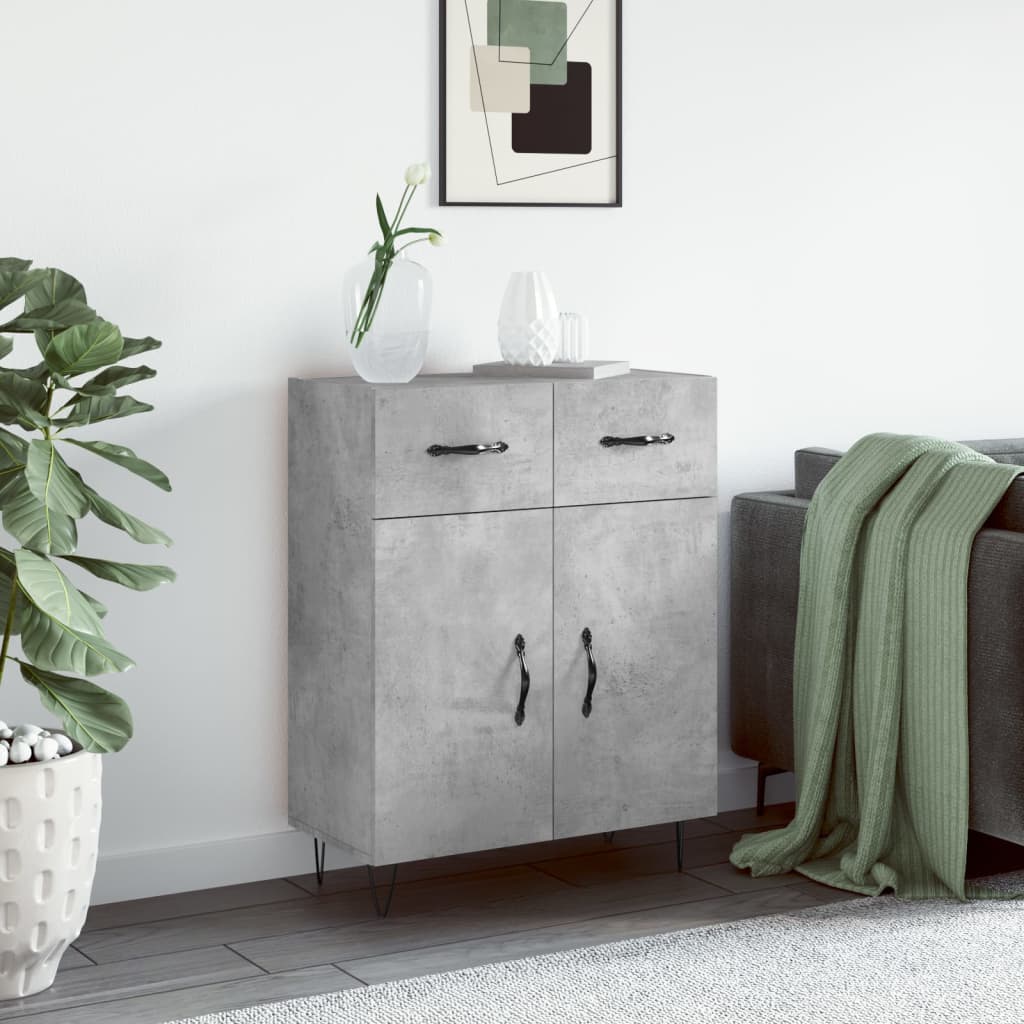 Skjenk betonggrå 69,5x34x90 cm konstruert tre