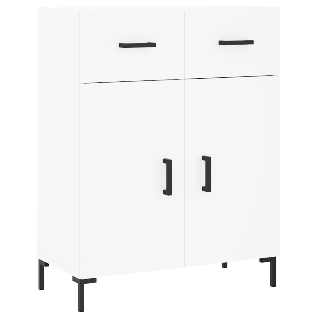 Skjenk hvit 69,5x34x90 cm konstruert tre