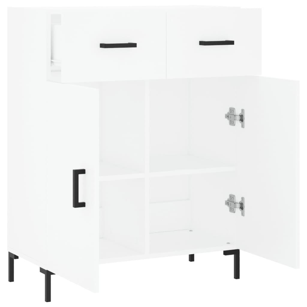 Skjenk hvit 69,5x34x90 cm konstruert tre