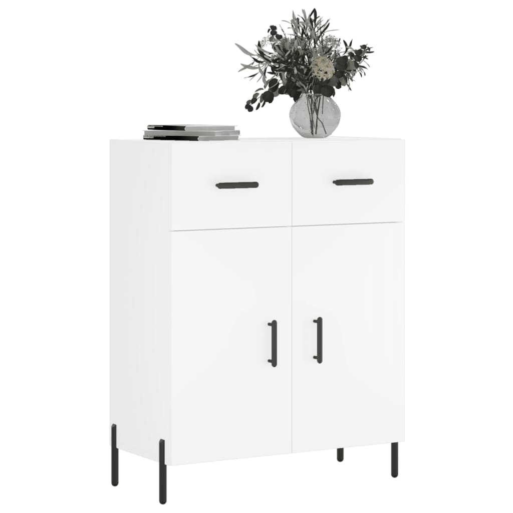 Skjenk hvit 69,5x34x90 cm konstruert tre