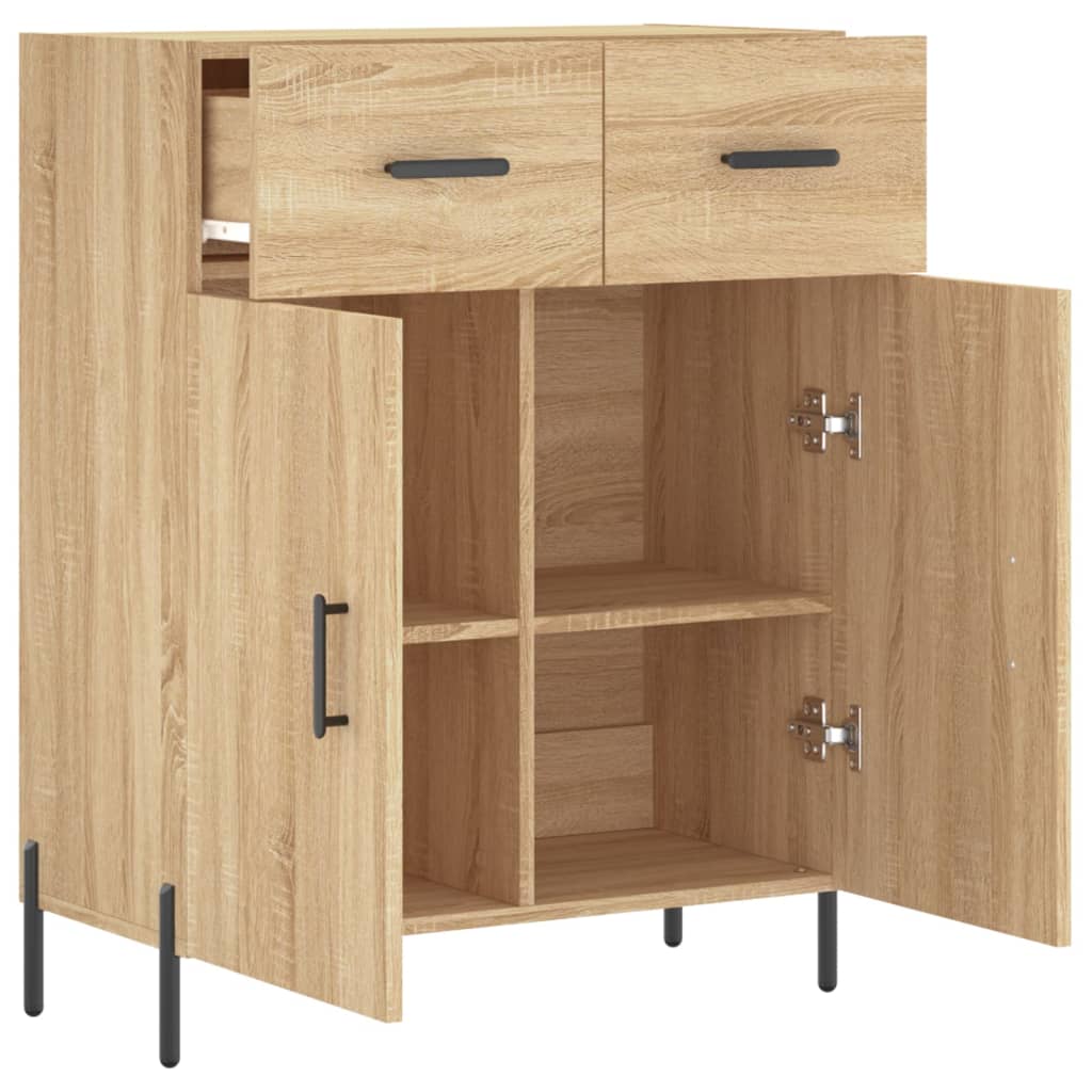 Skjenk sonoma eik 69,5x34x90 cm konstruert tre