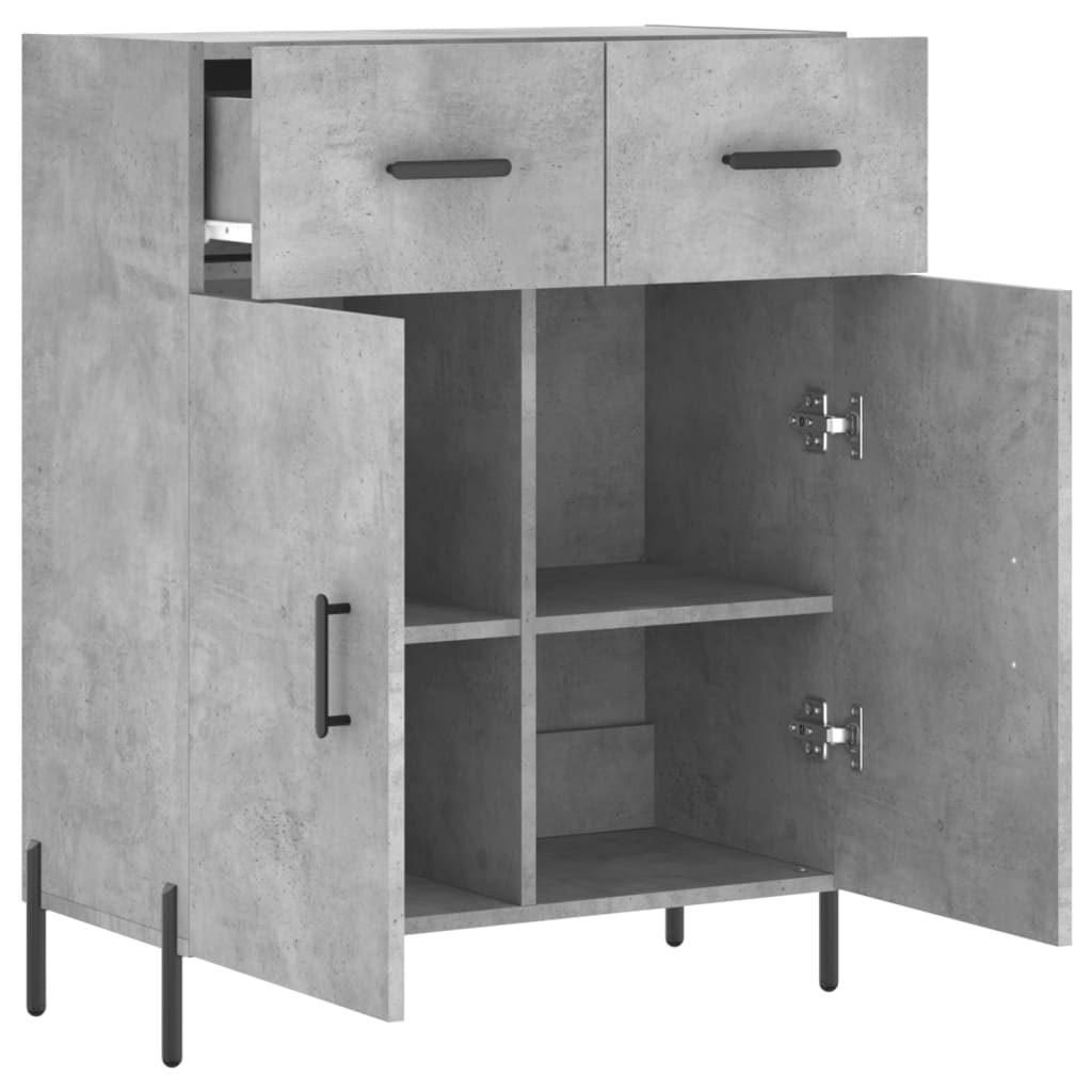 Skjenk betonggrå 69,5x34x90 cm konstruert tre
