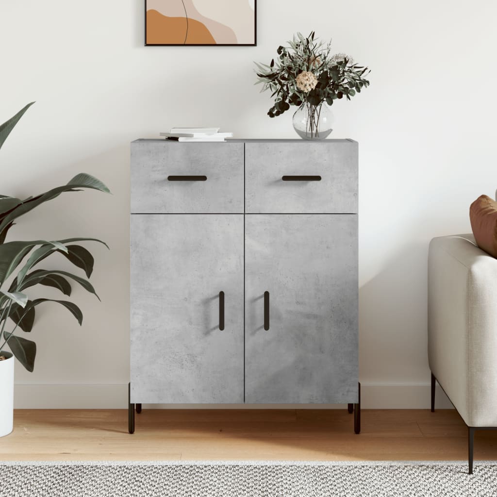 Skjenk betonggrå 69,5x34x90 cm konstruert tre