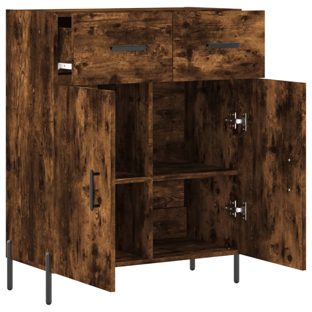 Skjenk røkt eik 69,5x34x90 cm konstruert tre