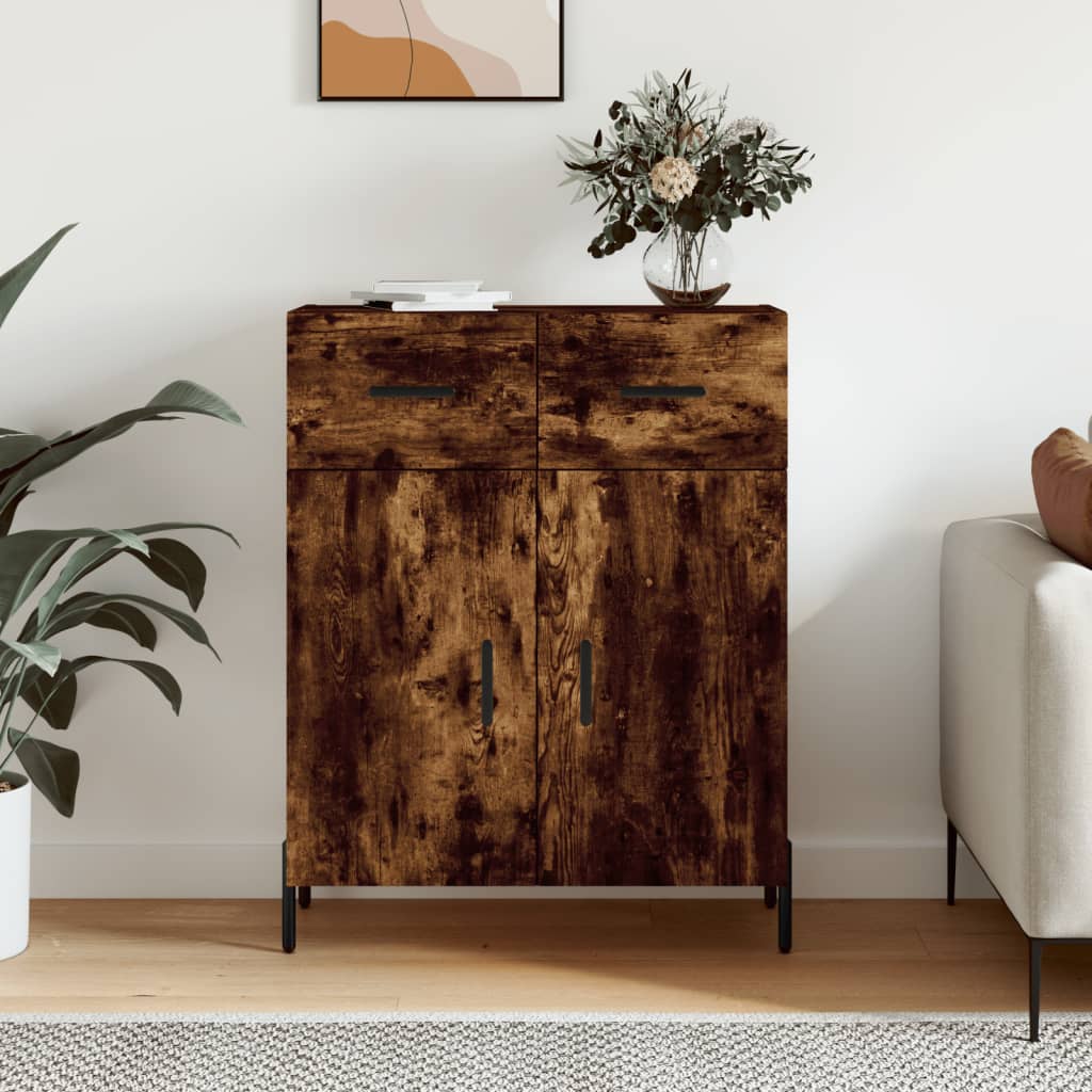 Skjenk røkt eik 69,5x34x90 cm konstruert tre