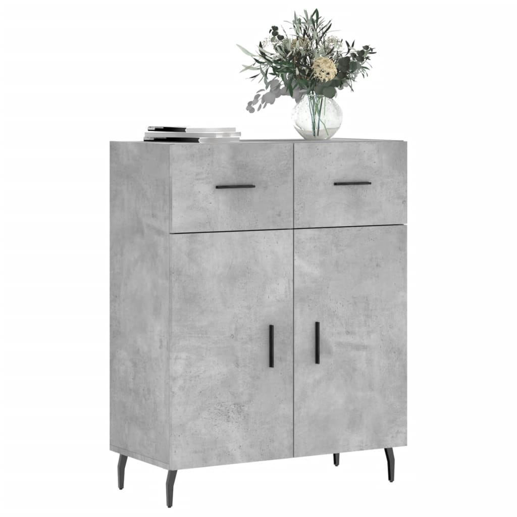 Skjenk betonggrå 69,5x34x90 cm konstruert tre