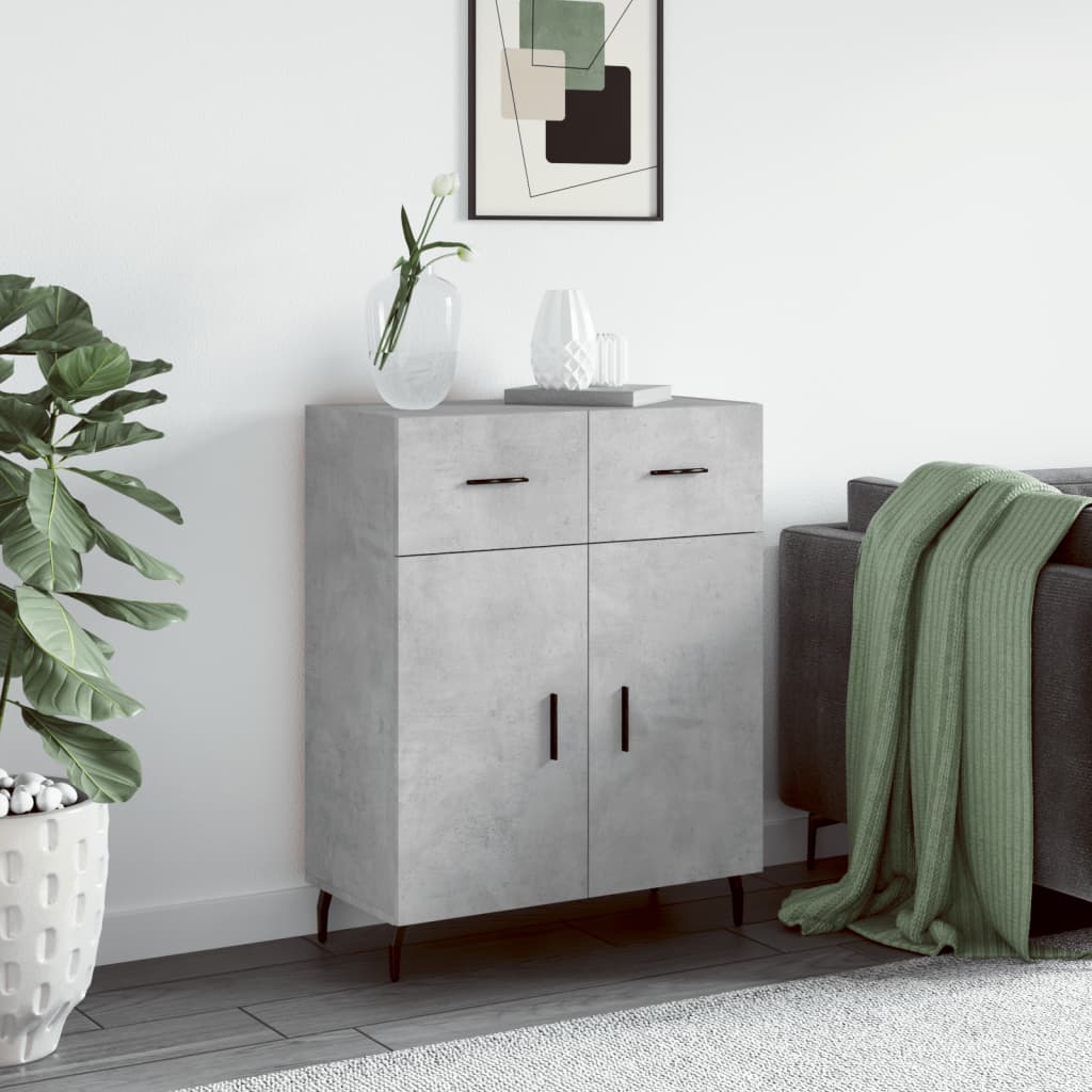 Skjenk betonggrå 69,5x34x90 cm konstruert tre
