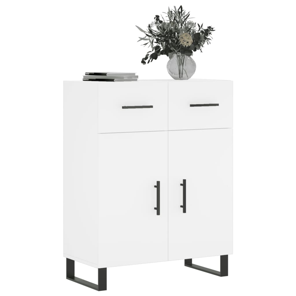 Skjenk hvit 69,5x34x90 cm konstruert tre