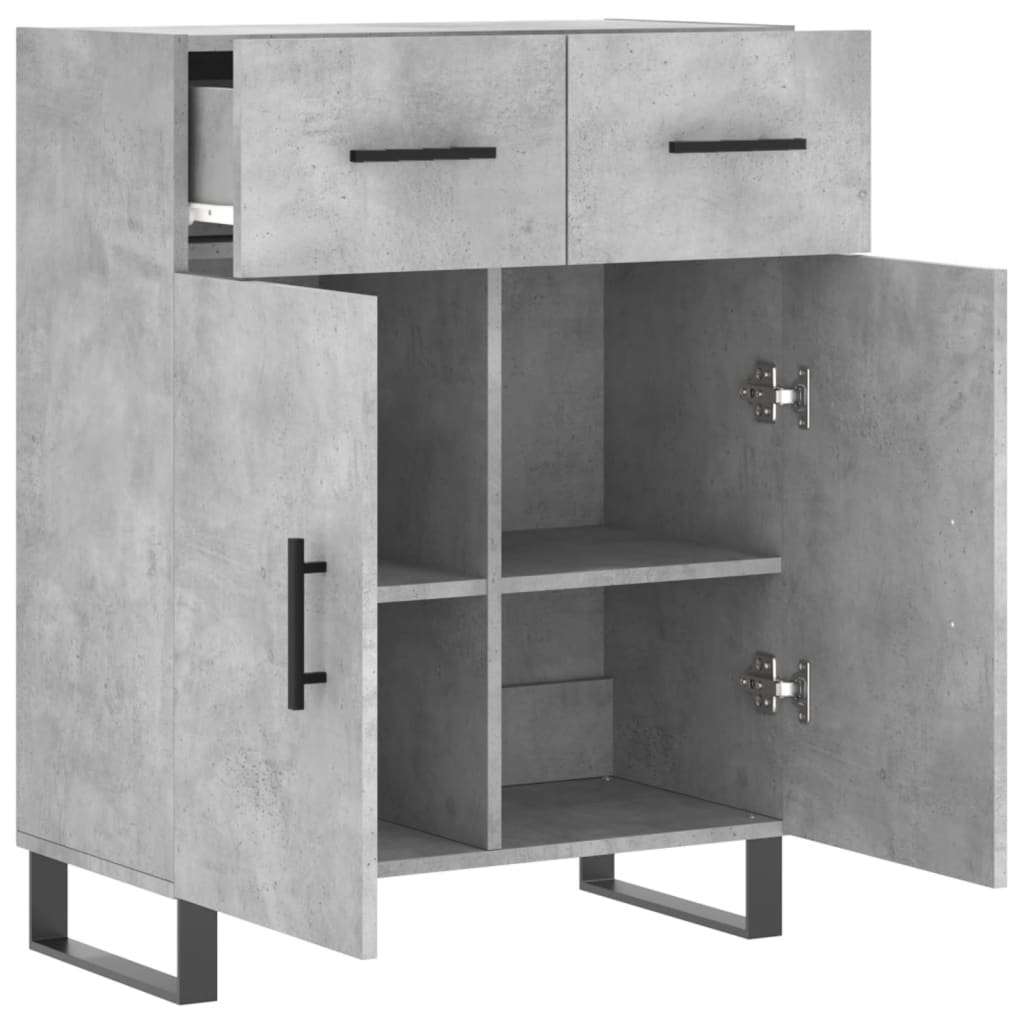 Skjenk betonggrå 69,5x34x90 cm konstruert tre