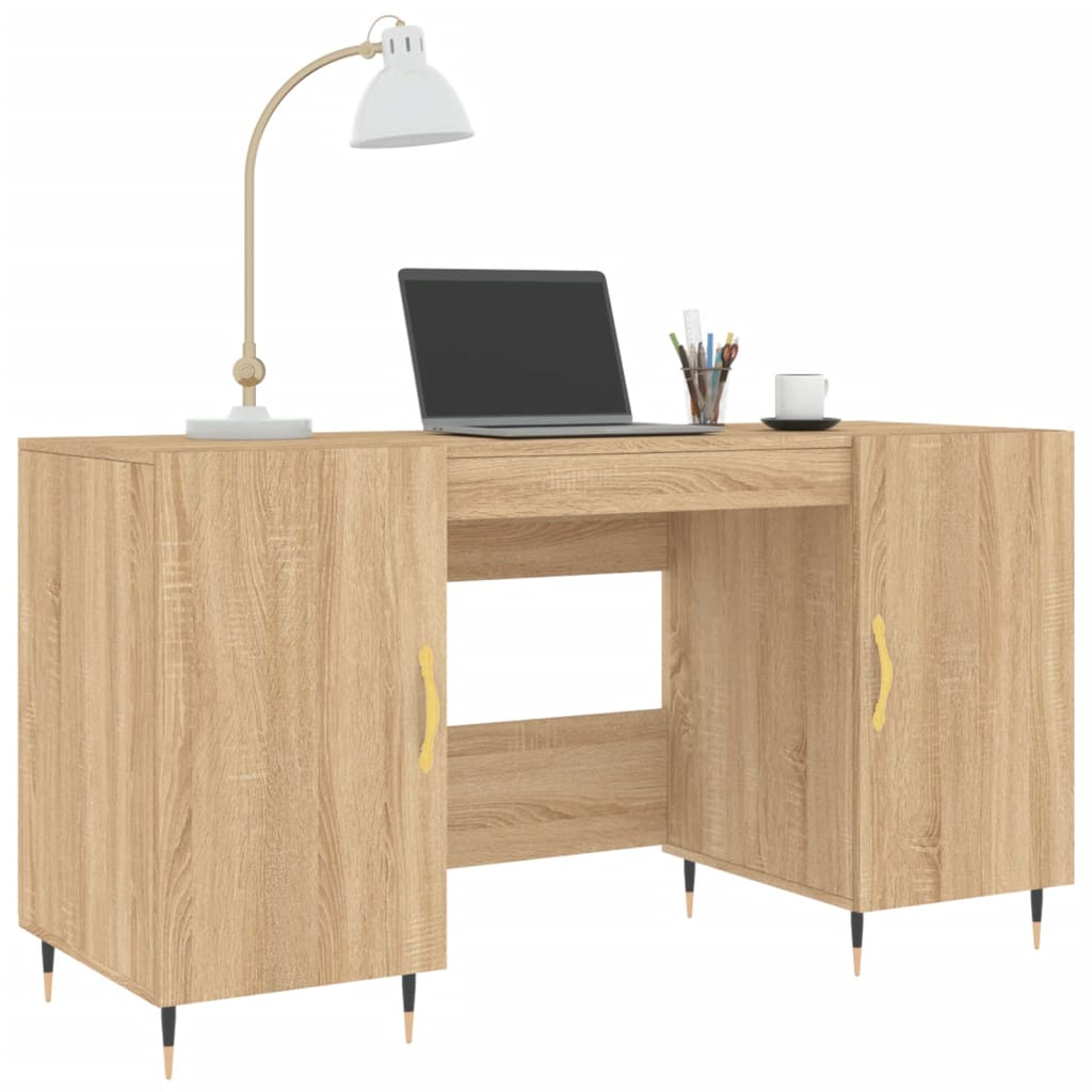Skrivebord sonoma eik 140x50x75 cm konstruert tre