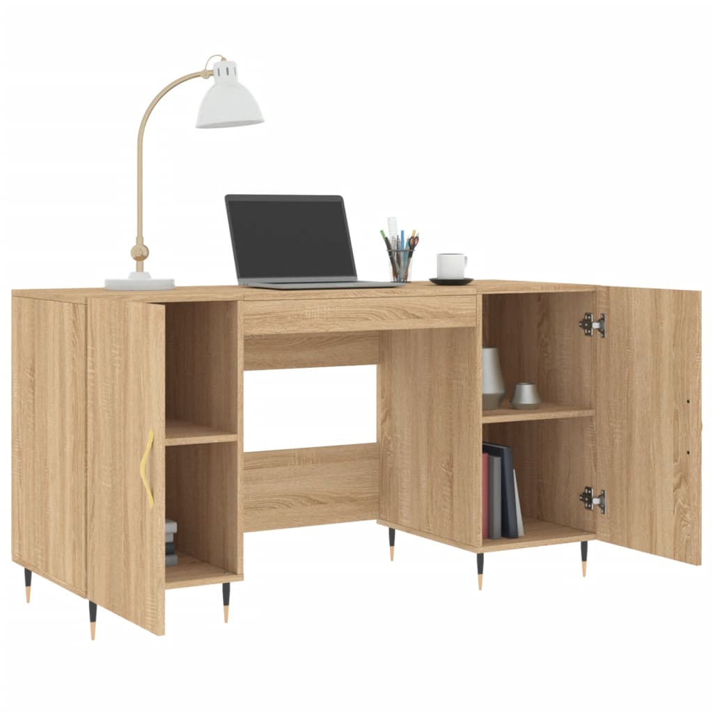 Skrivebord sonoma eik 140x50x75 cm konstruert tre