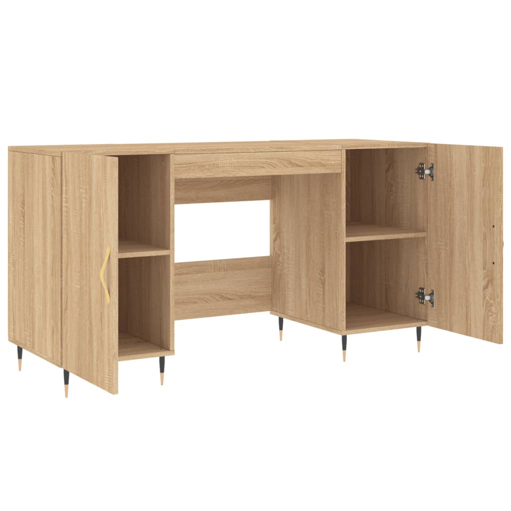 Skrivebord sonoma eik 140x50x75 cm konstruert tre