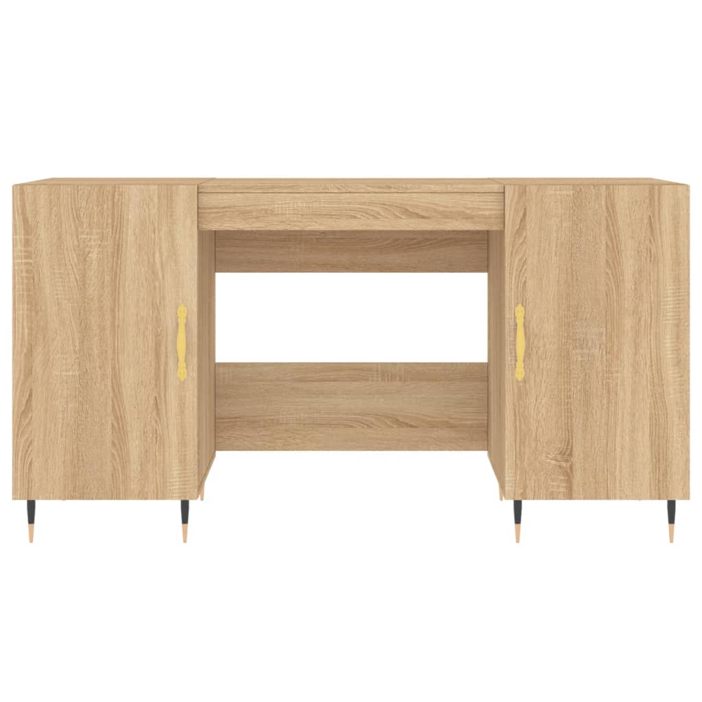Skrivebord sonoma eik 140x50x75 cm konstruert tre