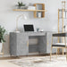 Skrivebord betonggrå 140x50x75 cm konstruert tre