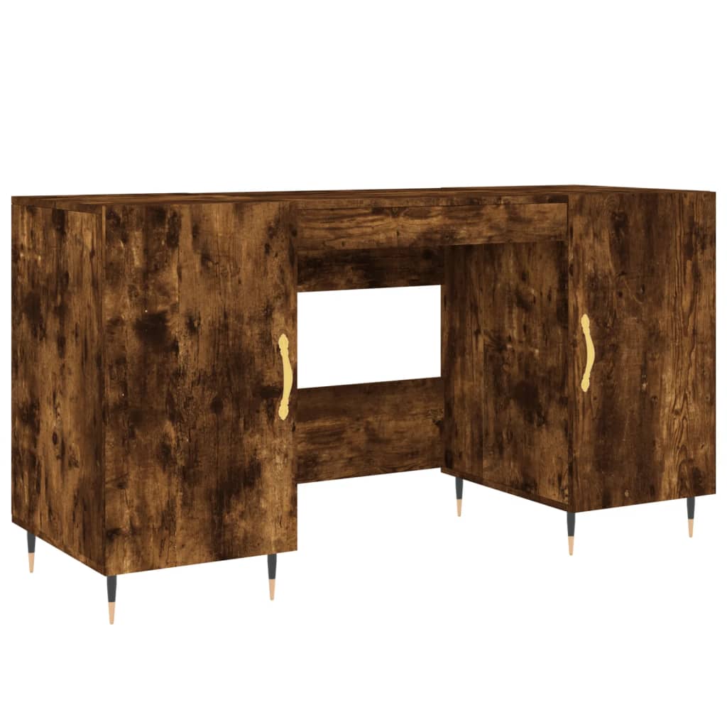 Skrivebord røkt eik 140x50x75 cm konstruert tre