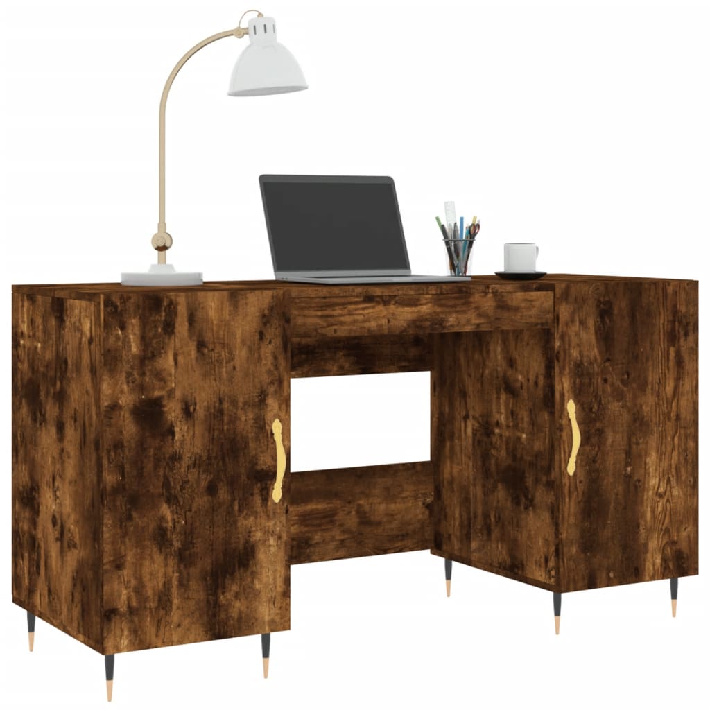 Skrivebord røkt eik 140x50x75 cm konstruert tre