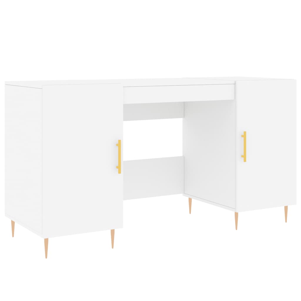 Skrivebord hvit 140x50x75 cm konstruert tre vidaXL