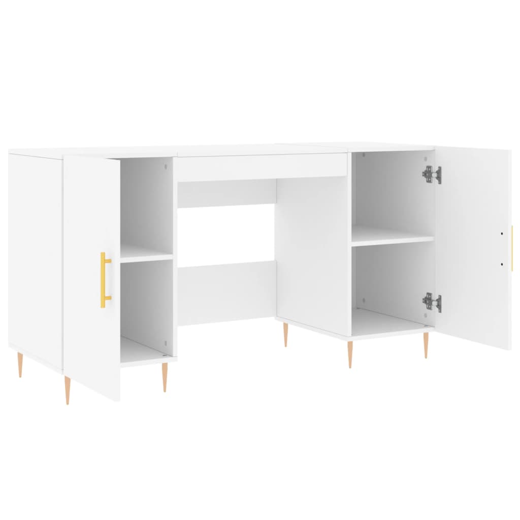 Skrivebord hvit 140x50x75 cm konstruert tre vidaXL