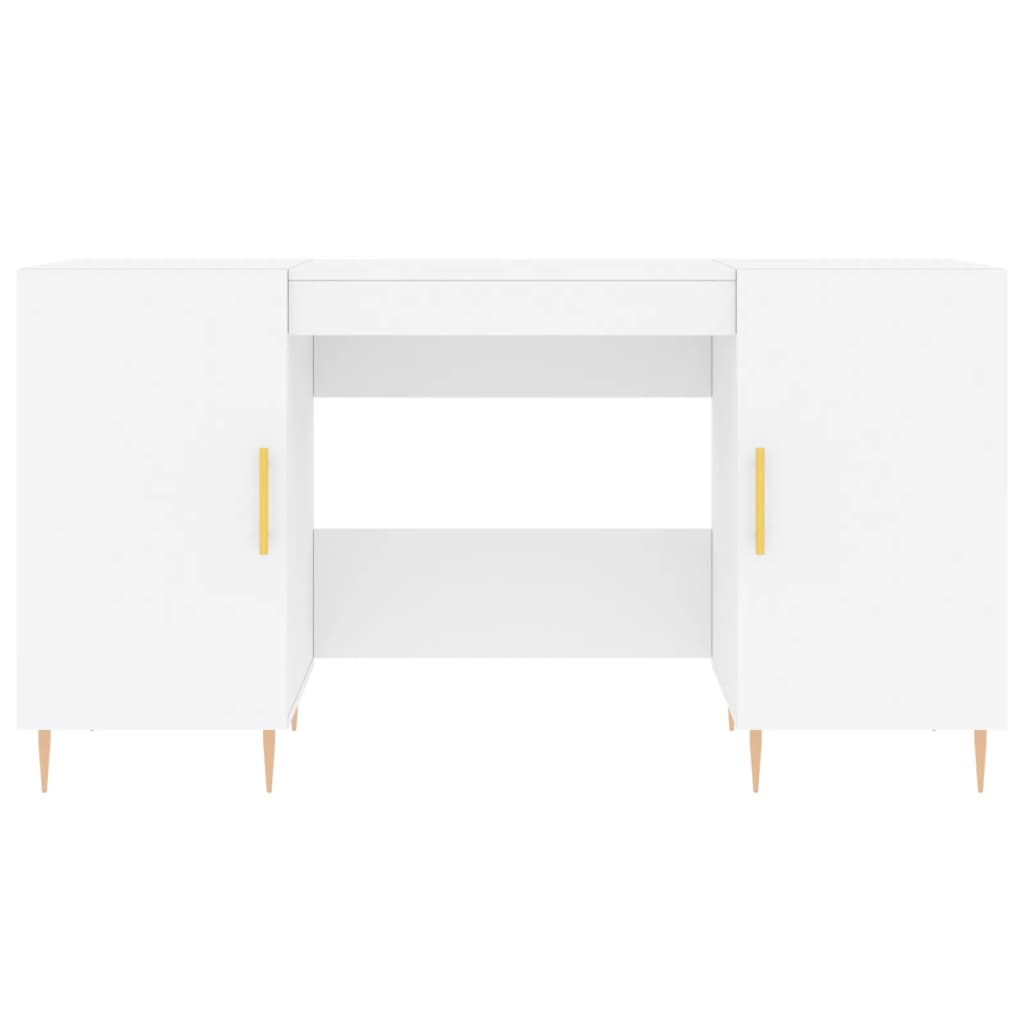 Skrivebord hvit 140x50x75 cm konstruert tre vidaXL