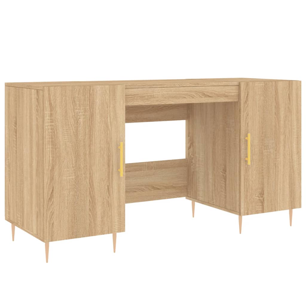 Skrivebord sonoma eik 140x50x75 cm konstruert tre