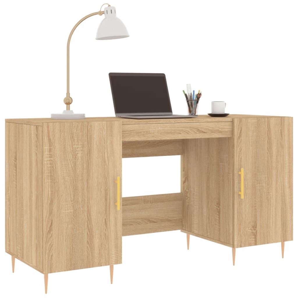 Skrivebord sonoma eik 140x50x75 cm konstruert tre