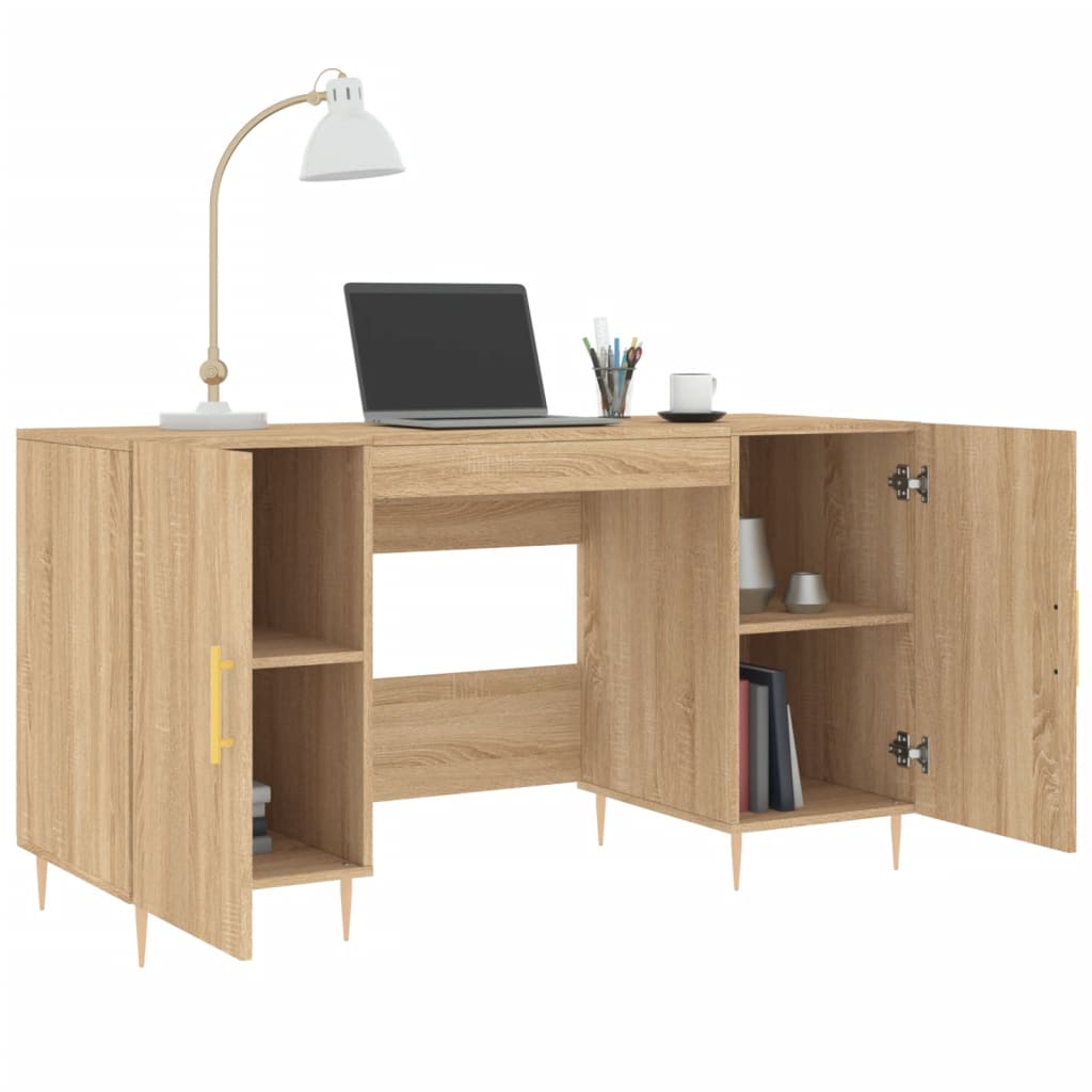 Skrivebord sonoma eik 140x50x75 cm konstruert tre
