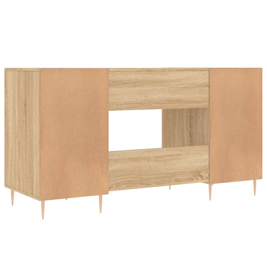 Skrivebord sonoma eik 140x50x75 cm konstruert tre