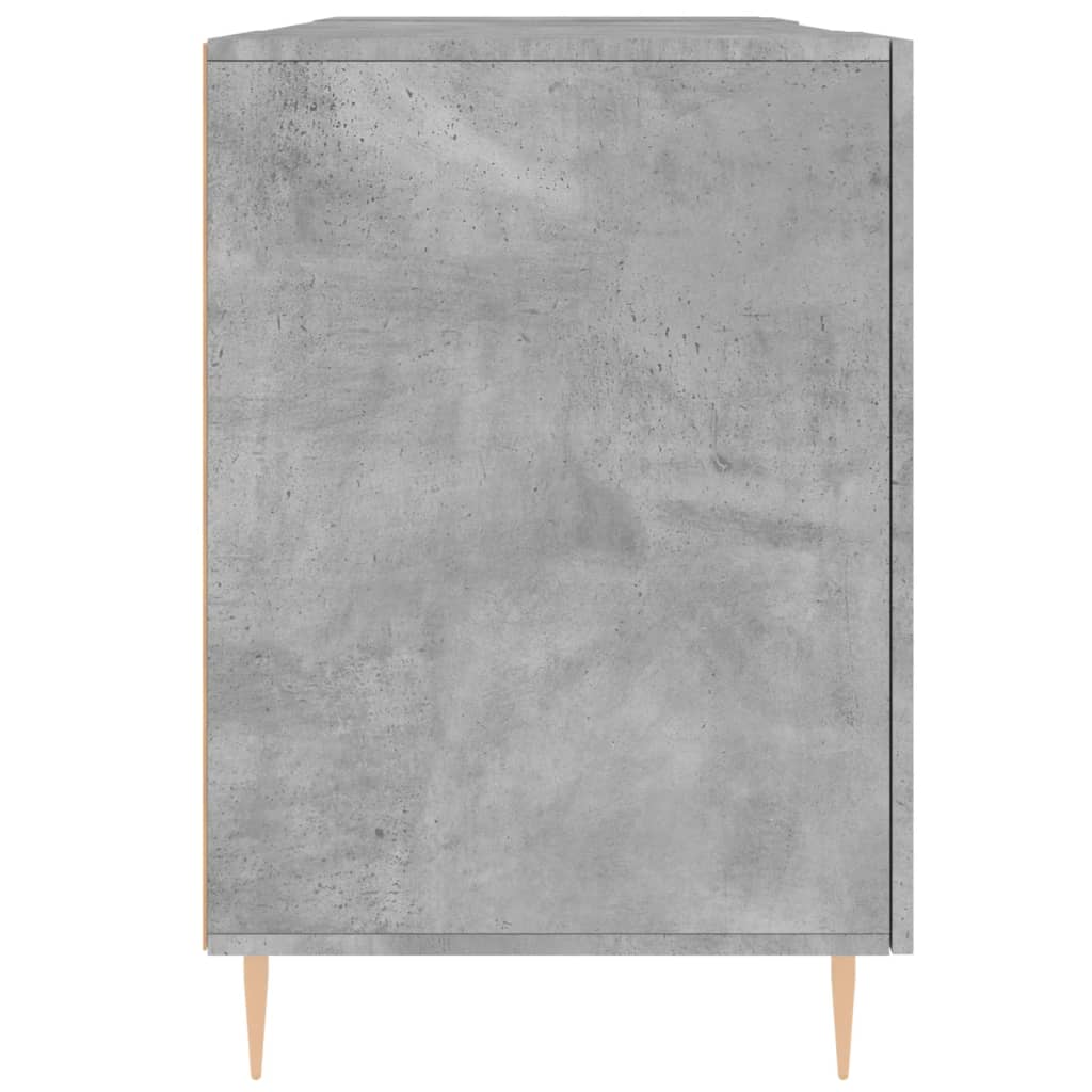 Skrivebord betonggrå 140x50x75 cm konstruert tre