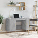 Skrivebord betonggrå 140x50x75 cm konstruert tre