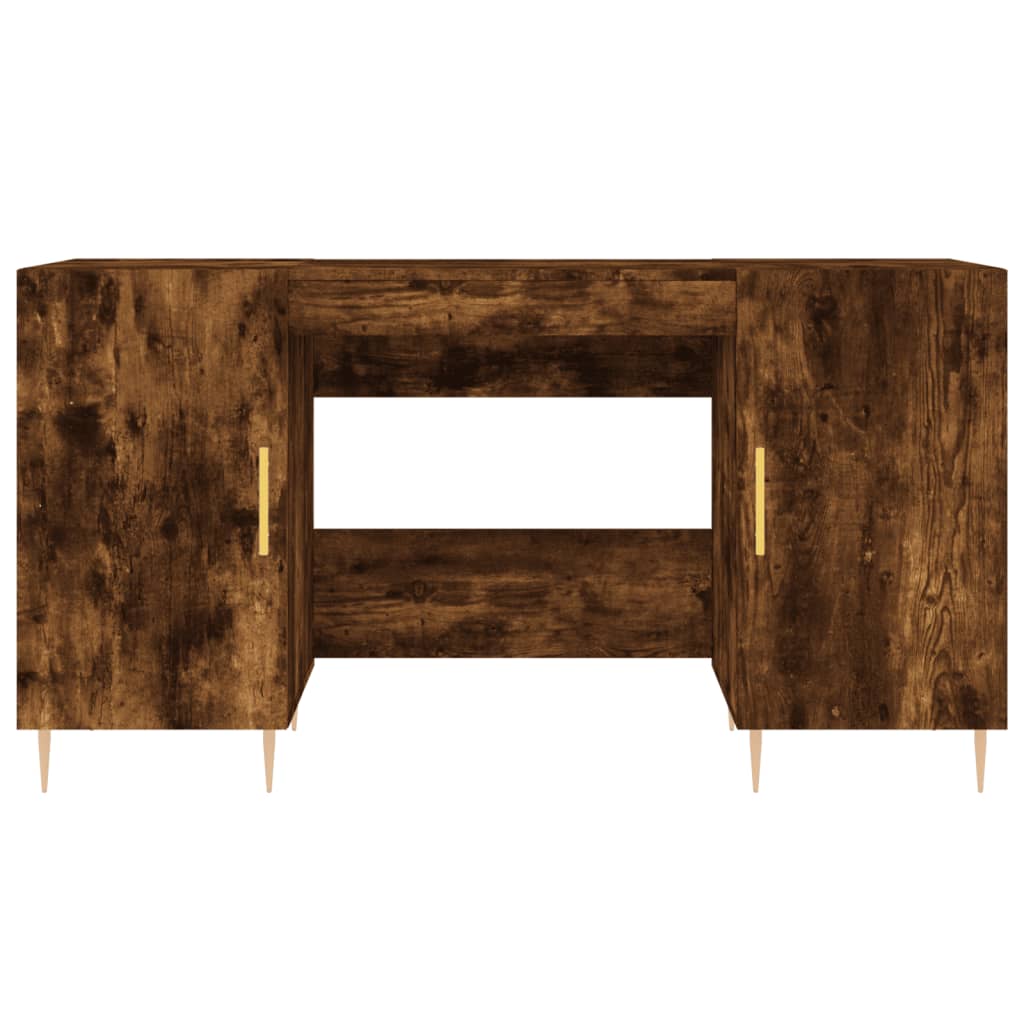Skrivebord røkt eik 140x50x75 cm konstruert tre
