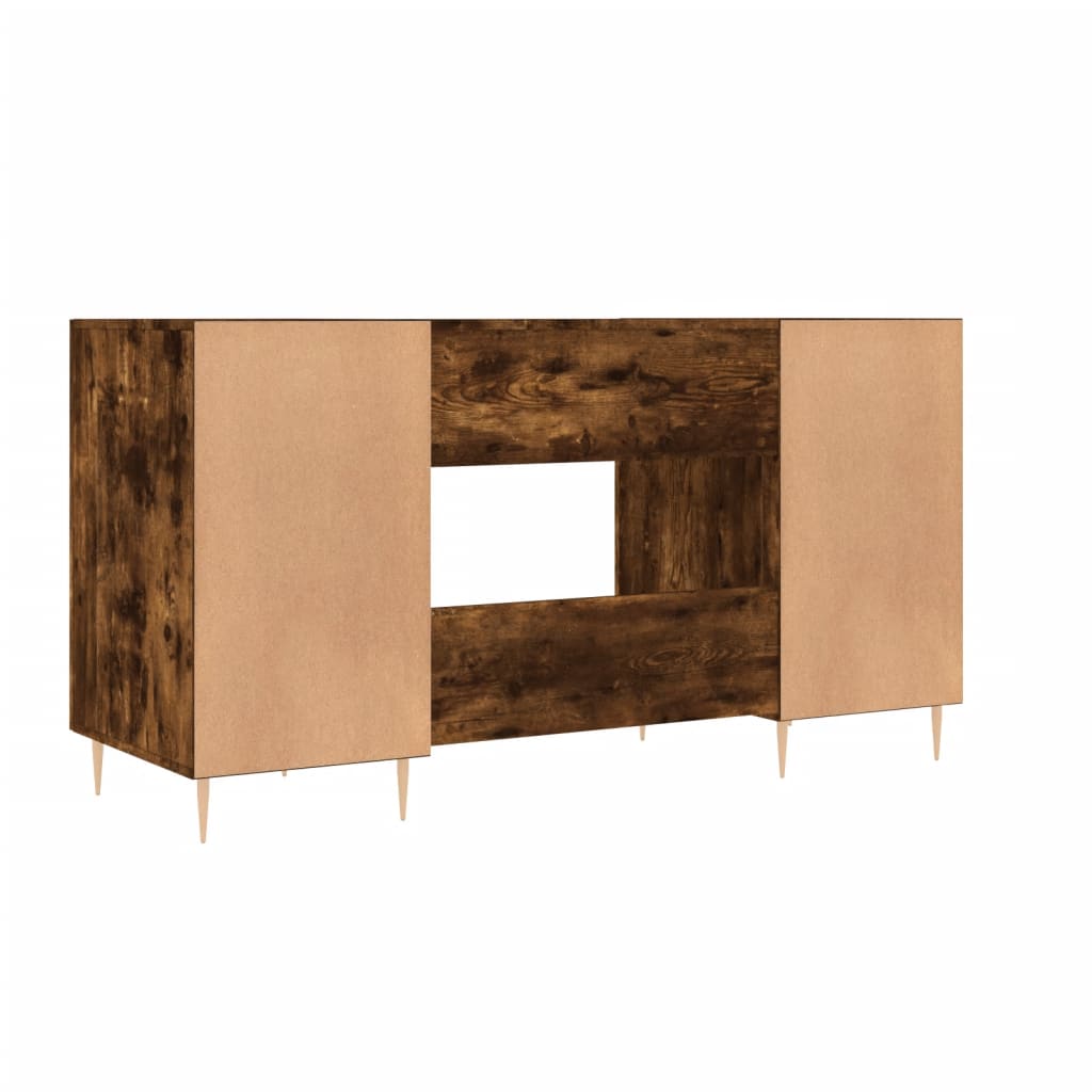 Skrivebord røkt eik 140x50x75 cm konstruert tre