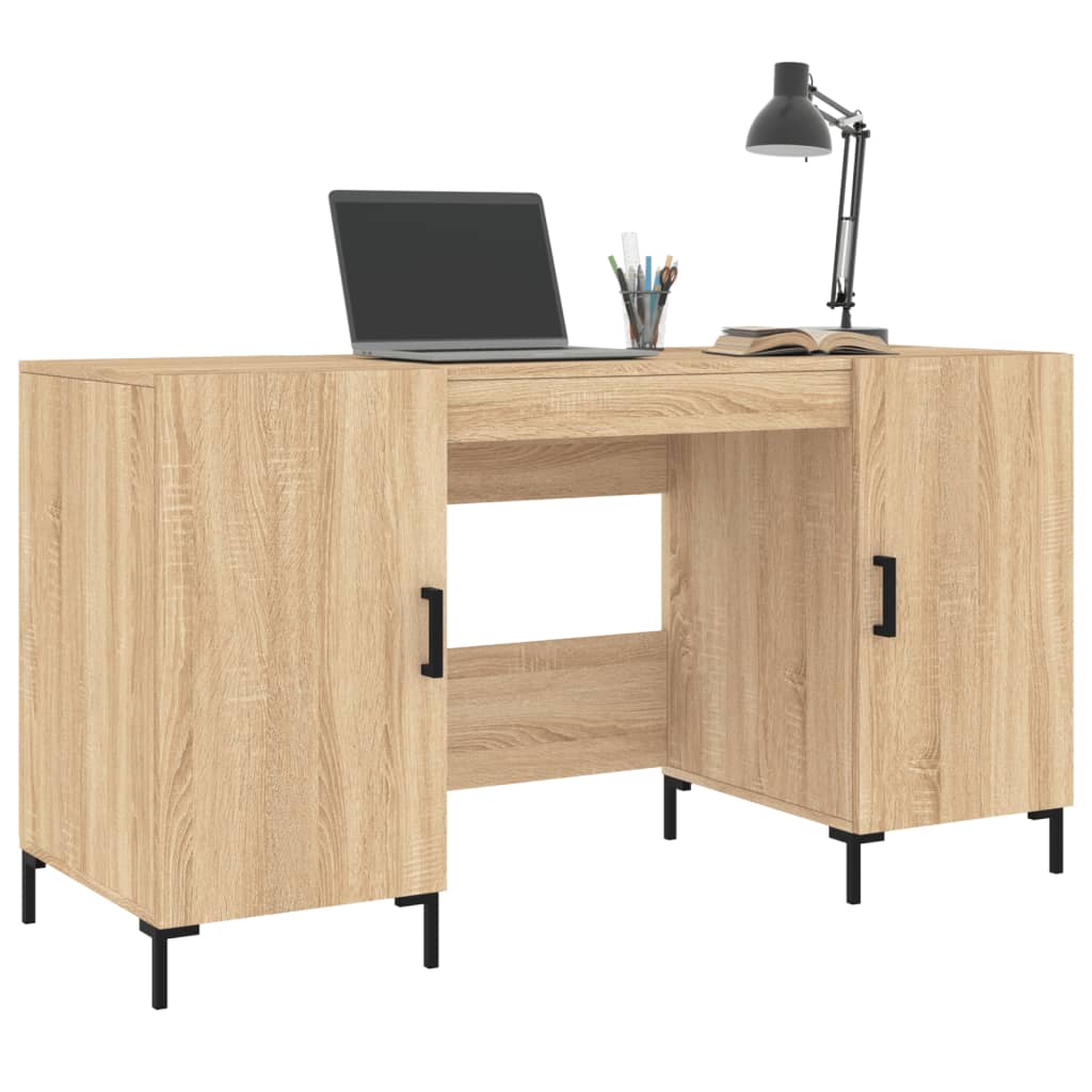 Skrivebord sonoma eik 140x50x75 cm konstruert tre