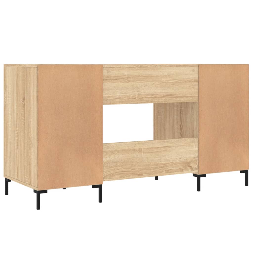 Skrivebord sonoma eik 140x50x75 cm konstruert tre