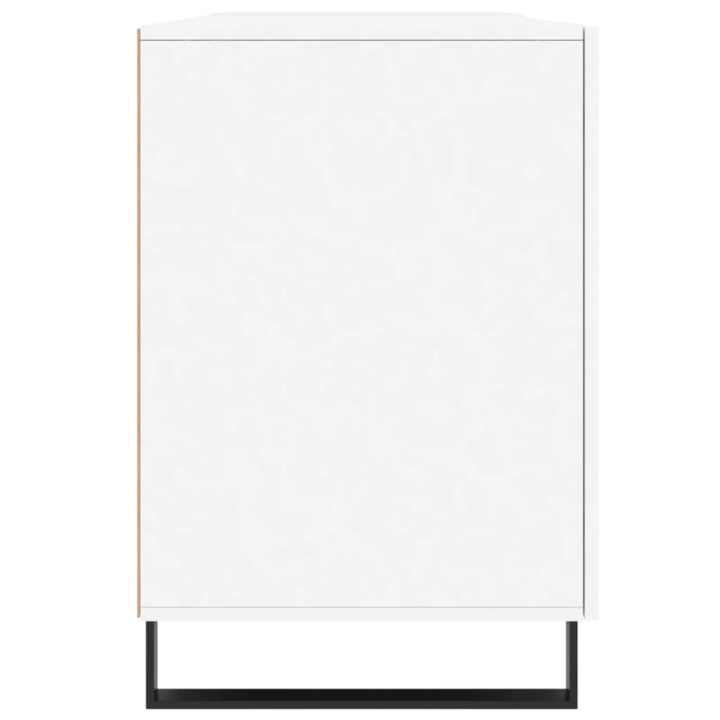 Skrivebord hvit 140x50x75 cm konstruert tre