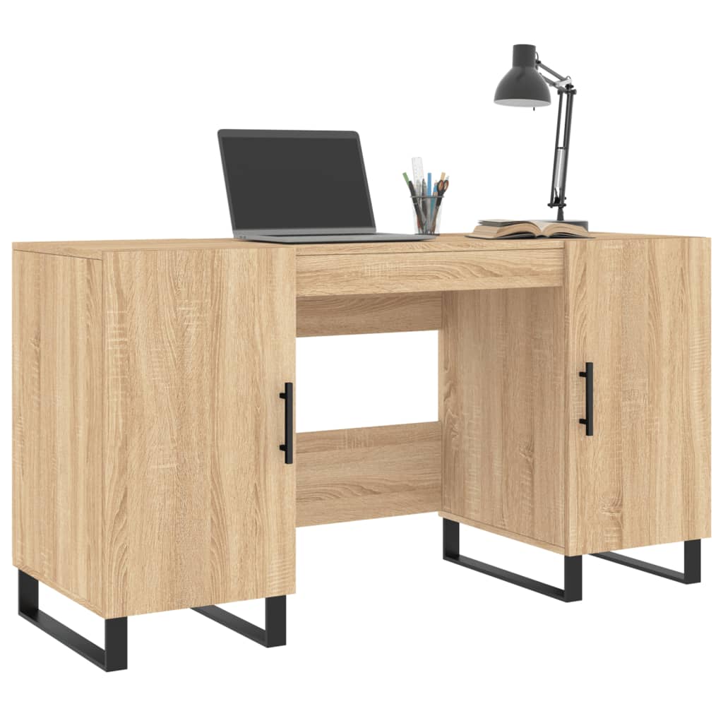 Skrivebord sonoma eik 140x50x75 cm konstruert tre