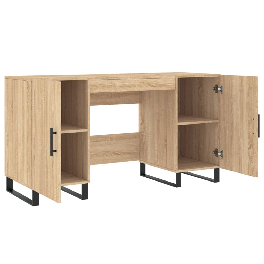 Skrivebord sonoma eik 140x50x75 cm konstruert tre