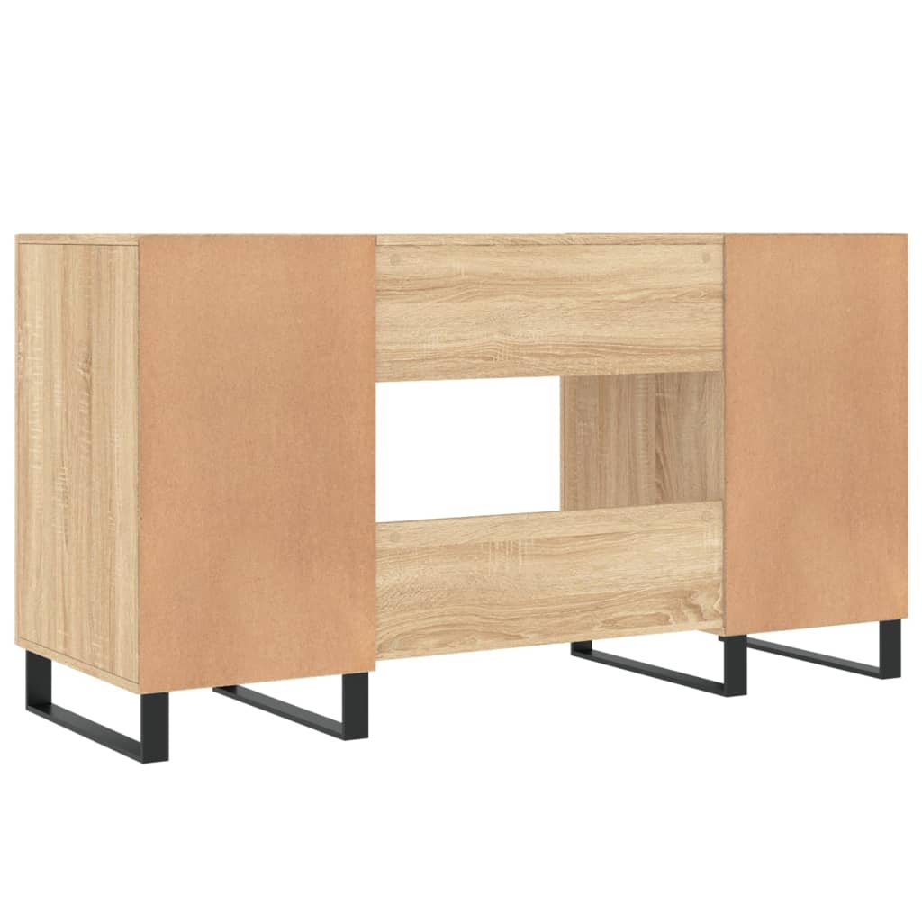 Skrivebord sonoma eik 140x50x75 cm konstruert tre