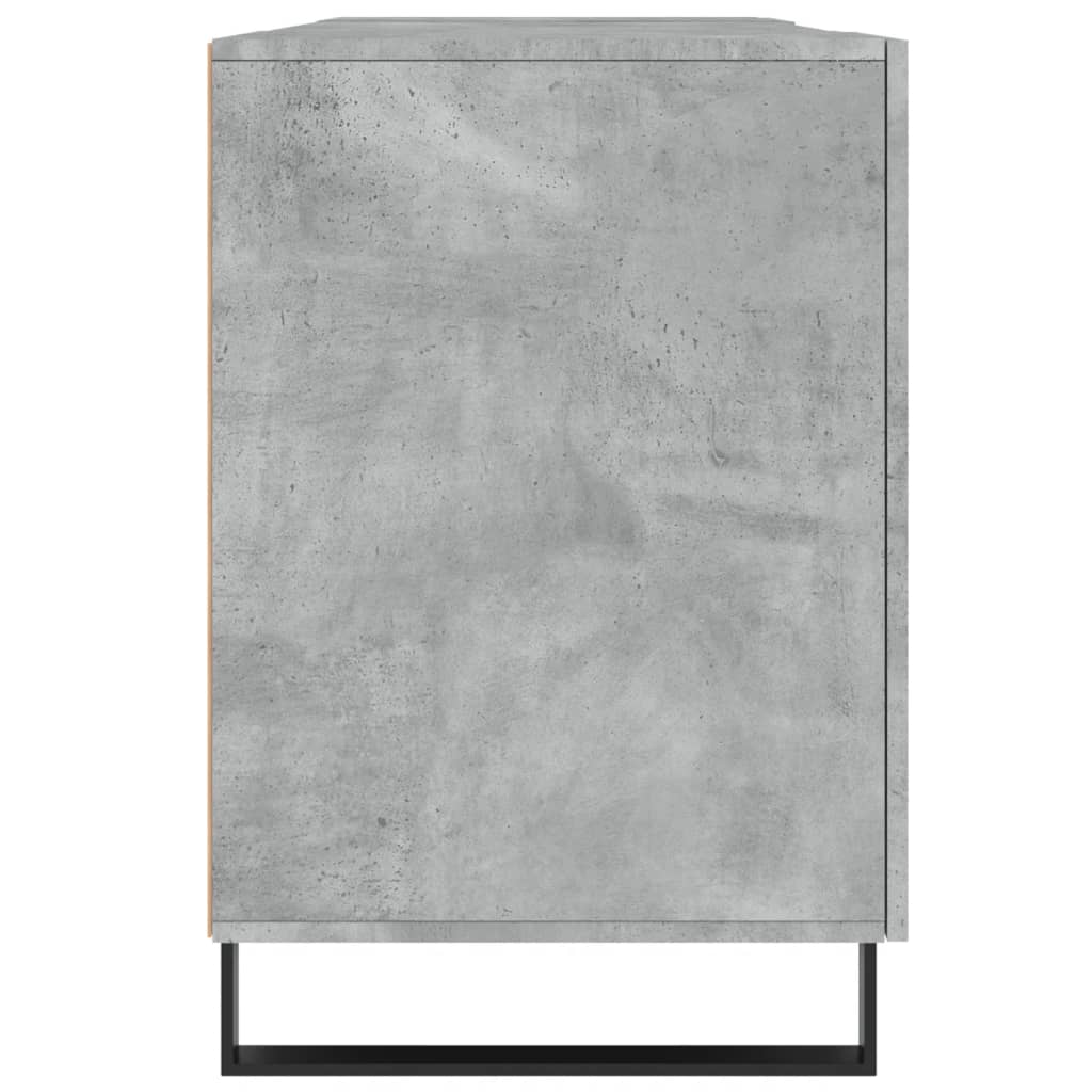 Skrivebord betonggrå 140x50x75 cm konstruert tre