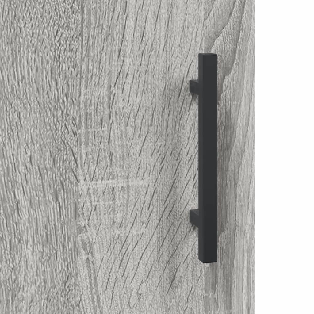 Skrivebord grå sonoma 140x50x75 cm konstruert tre