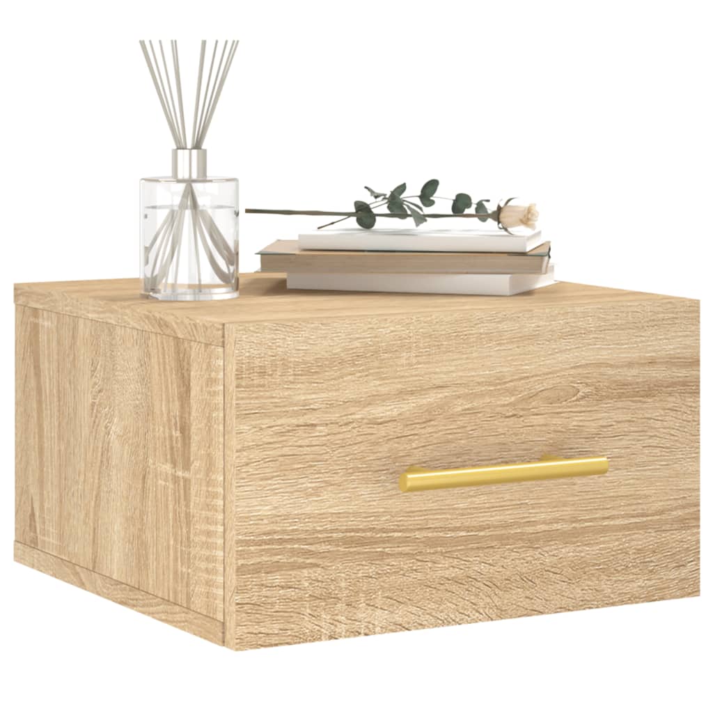 Veggmontert nattbord sonoma eik 35x35x20 cm