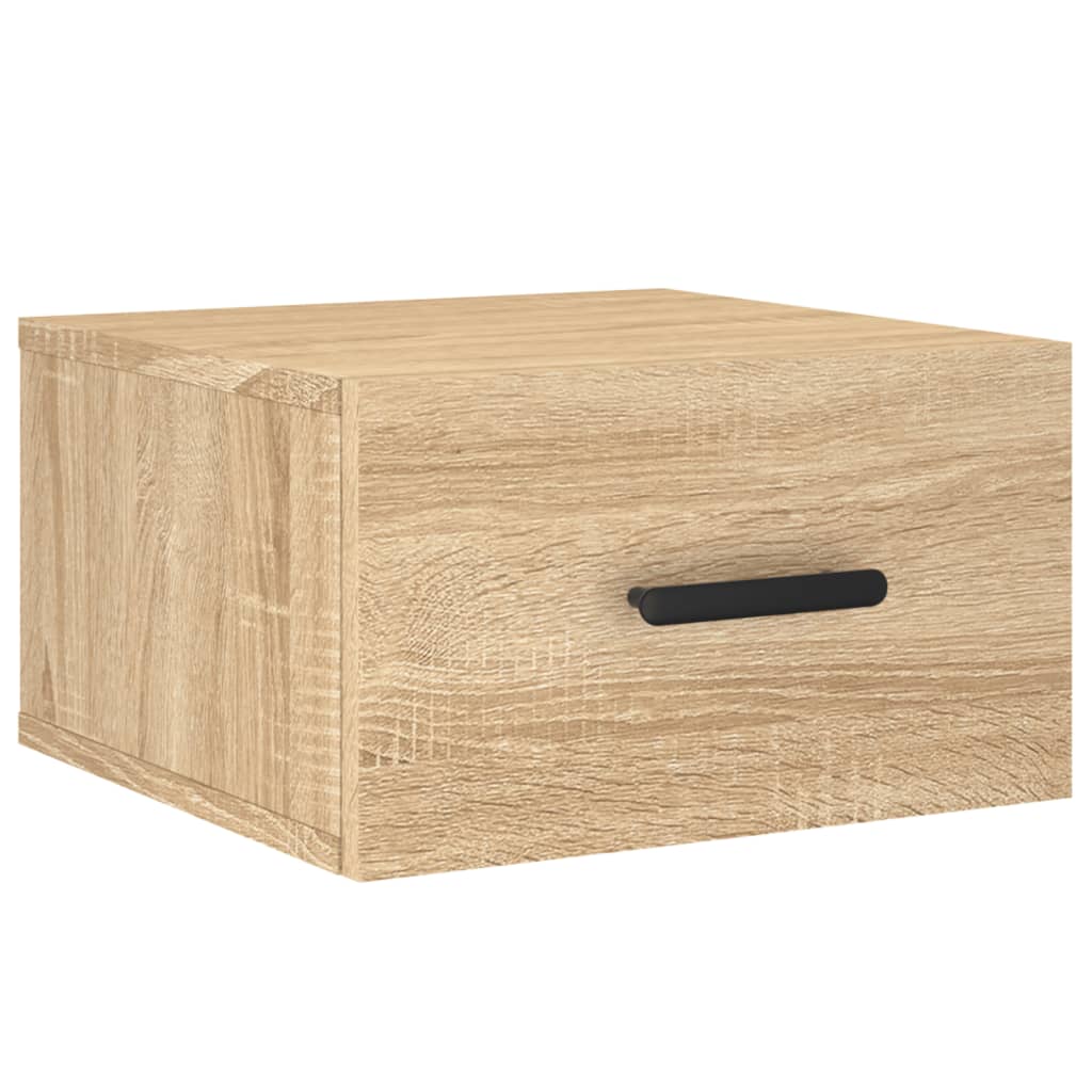 Veggmontert nattbord 2 stk sonoma eik 35x35x20 cm