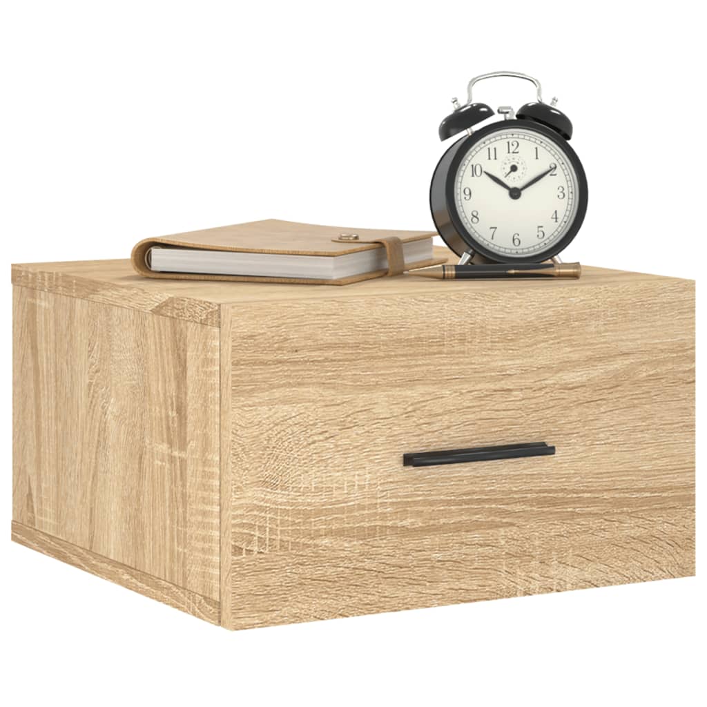 Veggmontert nattbord sonoma eik 35x35x20 cm