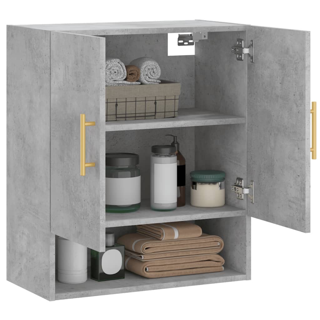Veggskap betonggrå 60x31x70 cm konstruert tre