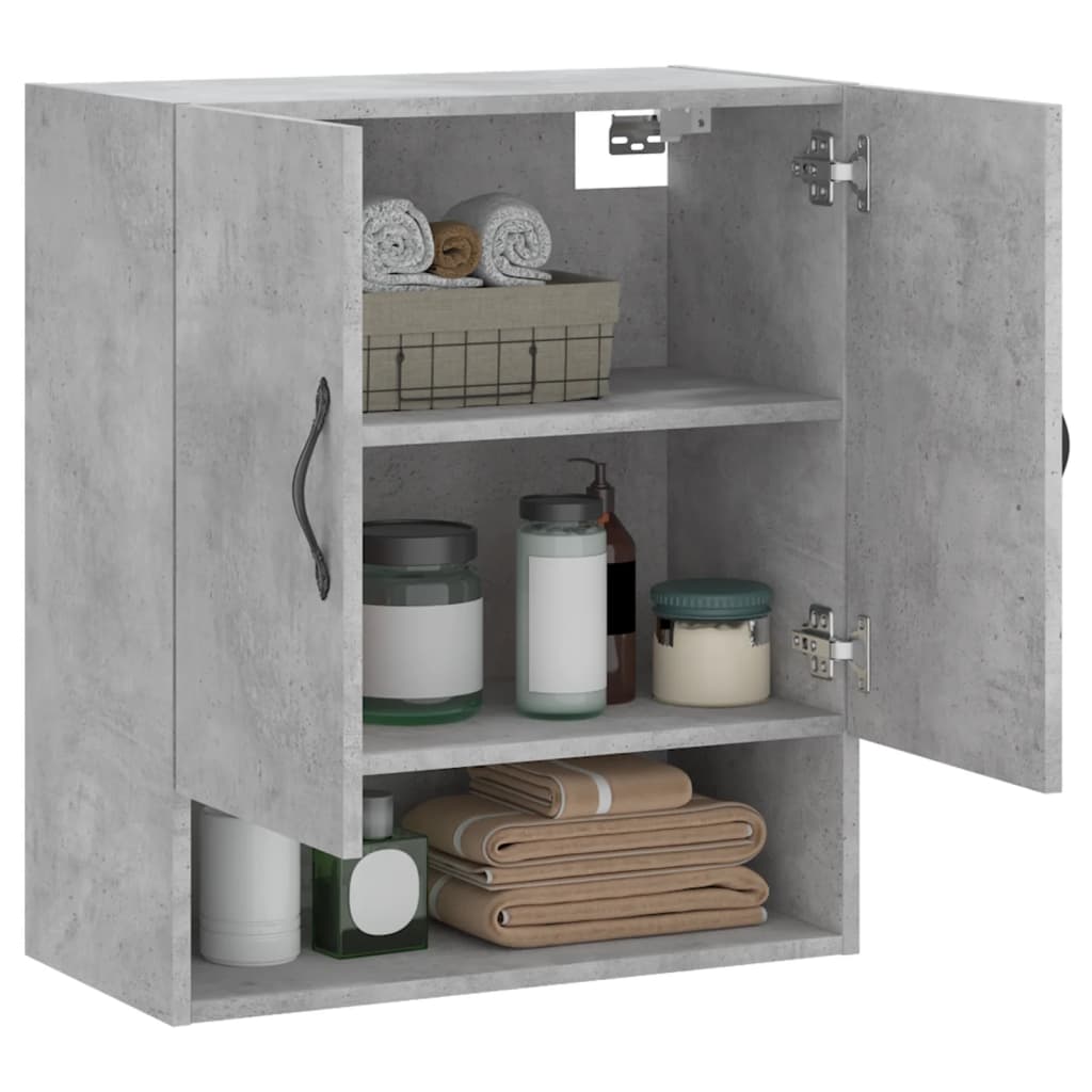 Veggskap betonggrå 60x31x70 cm konstruert tre