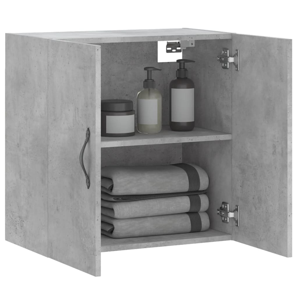 Veggskap betonggrå 60x31x60 cm konstruert tre