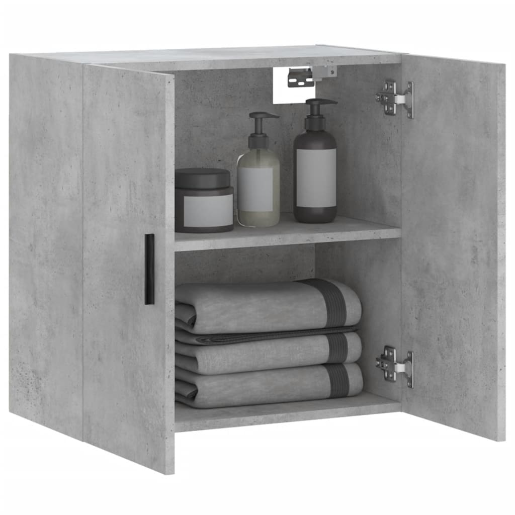 Veggskap betonggrå 60x31x60 cm konstruert tre